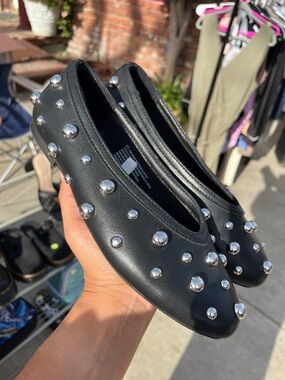 A new Day black flats with silver studs